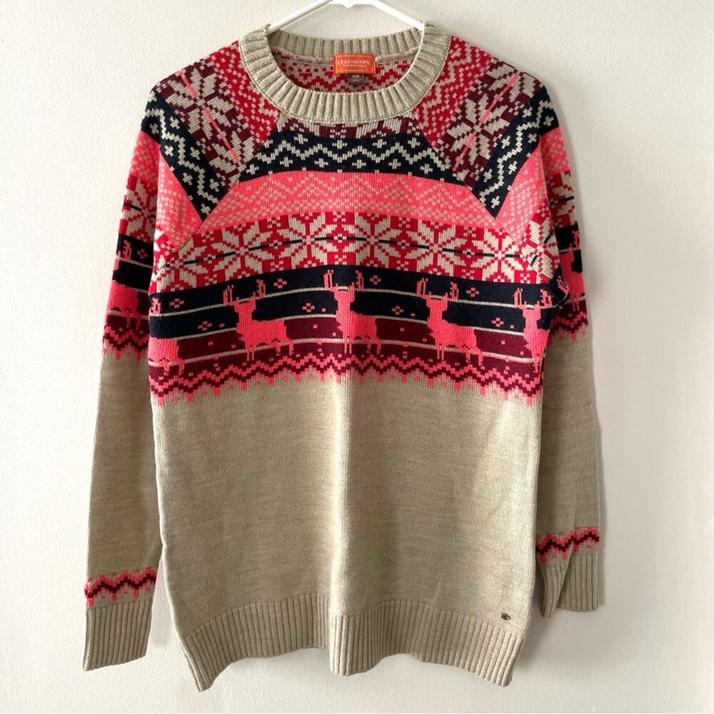 Legendary Whitetails Fair Isle Wool Blend Sweater Size S